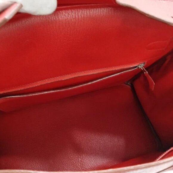 7806998BJ (X6) Hermes Hand Bag Birkin Red Leather - Picture 9 of 14